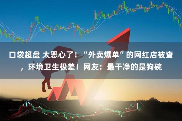 口袋超盘 太恶心了！“外卖爆单”的网红店被查，环境卫生极差！网友：最干净的是狗碗